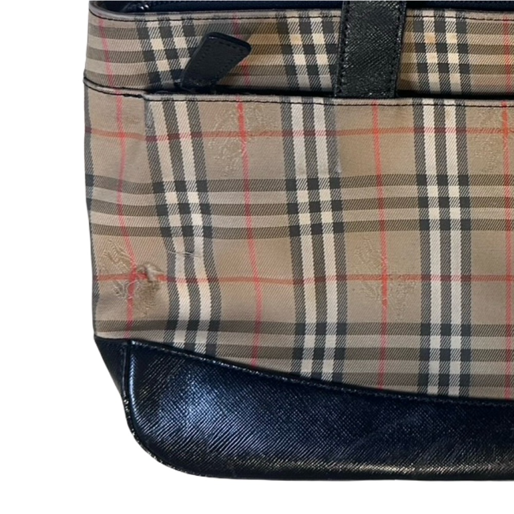 Vintage BURBERRY zip top Nova check tote - Picture 9 of 13